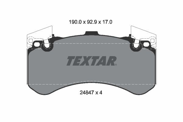 TEXTAR Bremseklodser 2484701 for SKODA AUDI SEAT BENTLEY VW