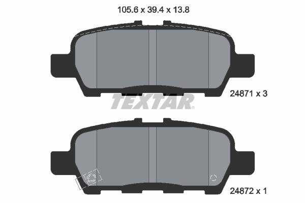 TEXTAR Bremseklodser 2487101 for NISSAN SUZUKI