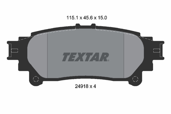 TEXTAR Bremseklodser 2491801 for TOYOTA LEXUS DAIHATSU TOYOTA (GAC)