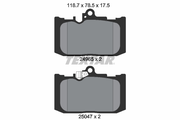 TEXTAR Bremseklodser 2496501 for LEXUS