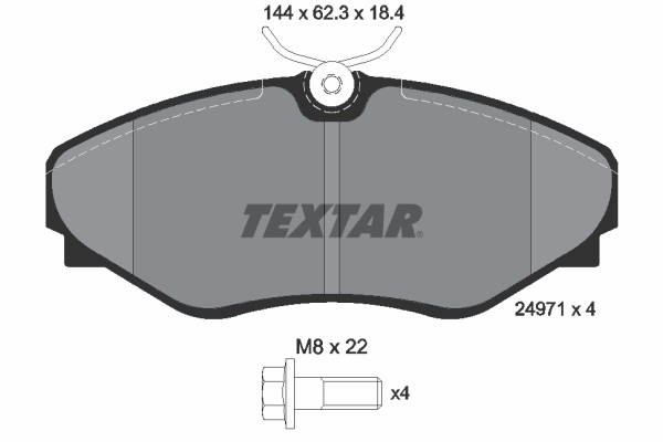 TEXTAR Bremseklodser 2497101 for RENAULT
