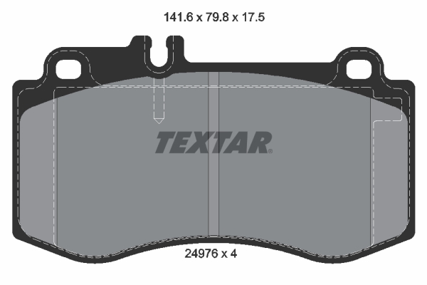 TEXTAR Bremseklodser 2497601 for MERCEDES-BENZ