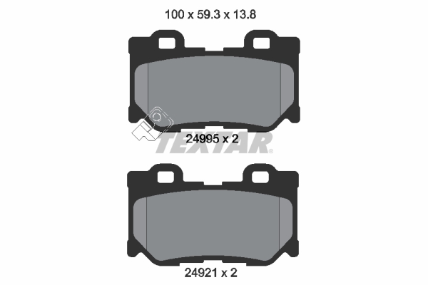 TEXTAR Bremseklodser 2499501 for NISSAN INFINITI