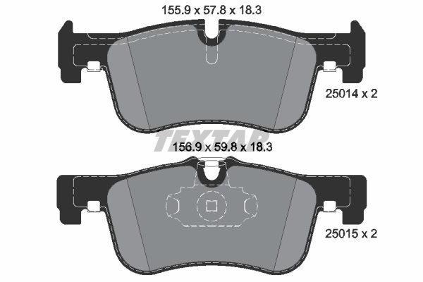 TEXTAR Bremseklodser 2501401 for BMW