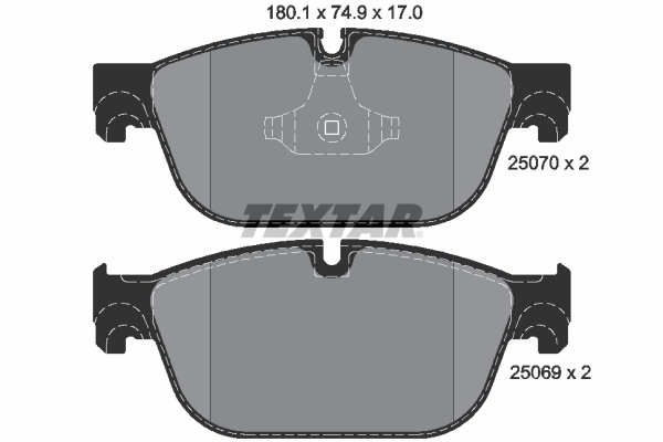 TEXTAR Bremseklodser 2507001 for CITROËN