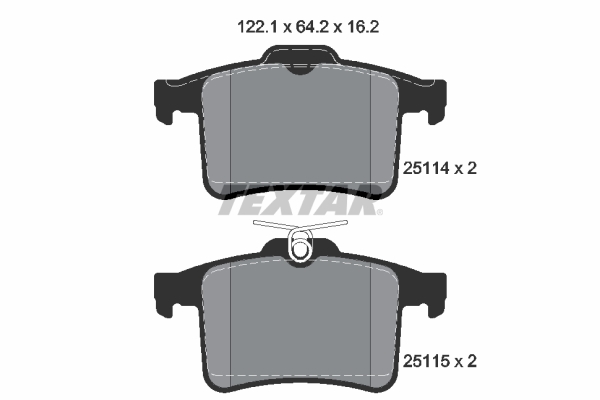 TEXTAR Bremseklodser 2511401 for JAGUAR