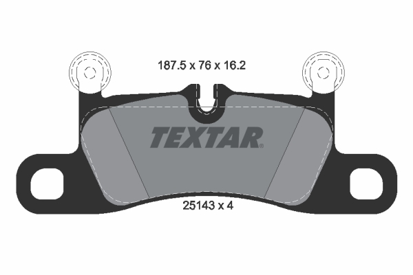 TEXTAR Bremseklodser 2514301 for PORSCHE