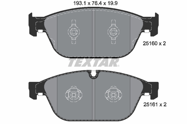 TEXTAR Bremseklodser 2516002 for VW AUDI (FAW) AUDI