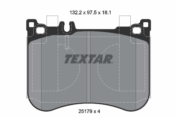 TEXTAR Bremseklodser 2517901 for MERCEDES-BENZ
