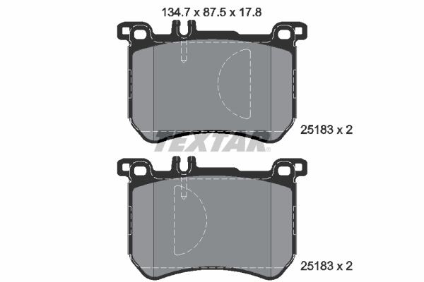 TEXTAR Bremseklodser 2518301 for MERCEDES-BENZ