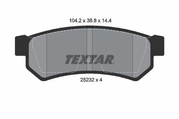 TEXTAR Bremseklodser 2523201 for CHEVROLET SUZUKI
