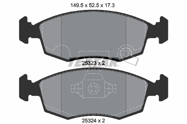 TEXTAR Bremseklodser 2532301 for LANCIA FIAT