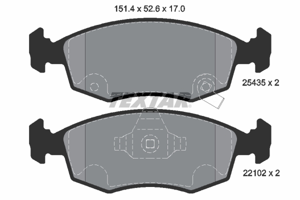TEXTAR Bremseklodser 2543501 for FIAT