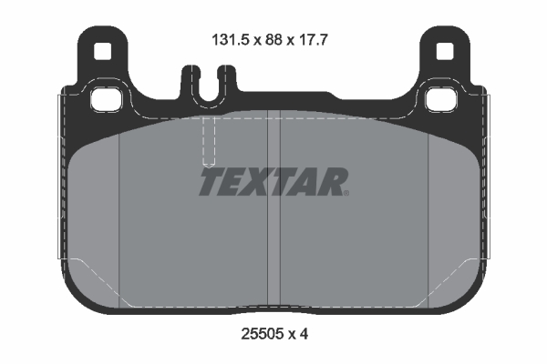 TEXTAR Bremseklodser 2550501 for MERCEDES-BENZ