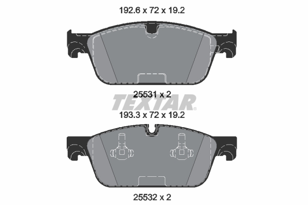 TEXTAR Bremseklodser 2553101 for MERCEDES-BENZ