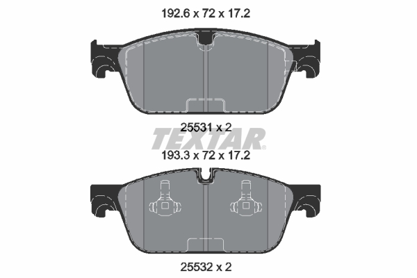 TEXTAR Bremseklodser 2553103 for MERCEDES-BENZ