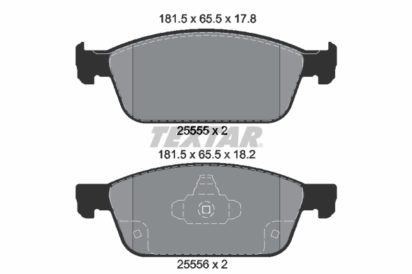 TEXTAR Bremseklodser 2555501 for FORD