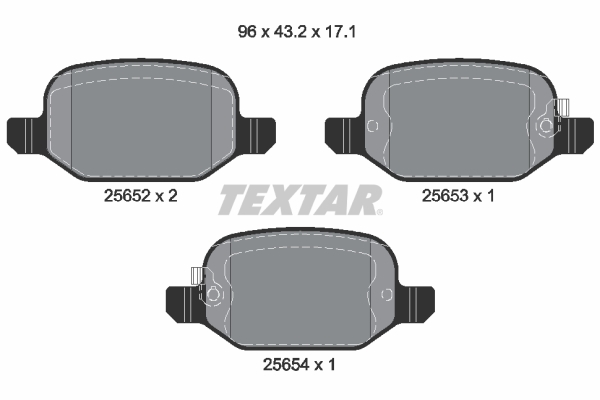 TEXTAR Bremseklodser 2565201 for FIAT