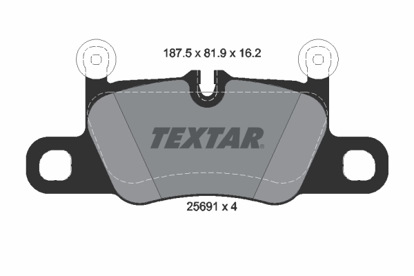 TEXTAR Bremseklodser 2569101 for PORSCHE