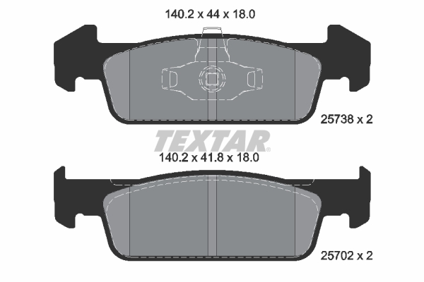TEXTAR Bremseklodser 2573801 for RENAULT DACIA