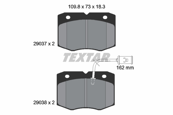 TEXTAR Bremseklodser 2903701 for IVECO