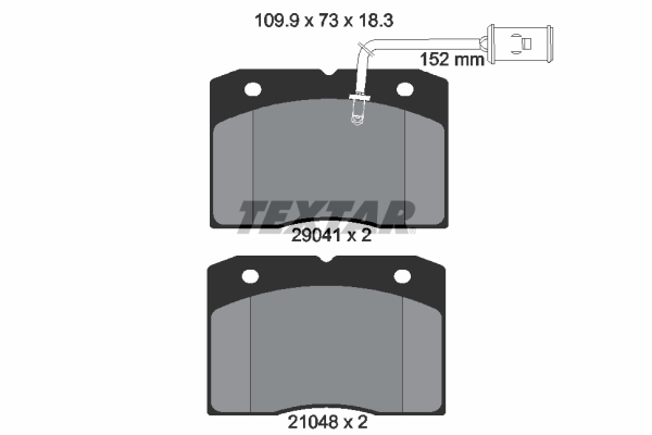 TEXTAR Bremseklodser 2904101 for IVECO