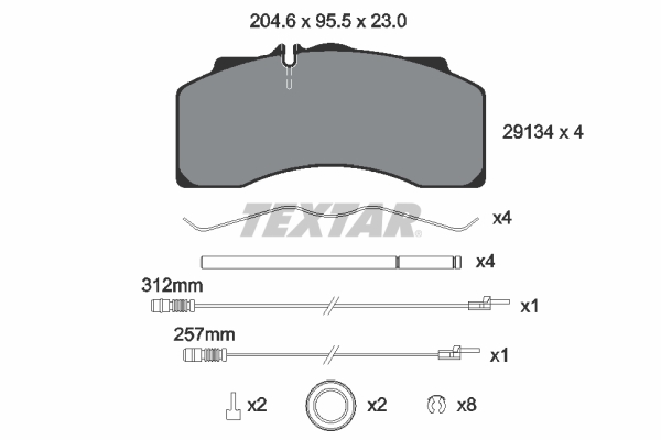 TEXTAR 2913401 for MERCEDES-BENZ