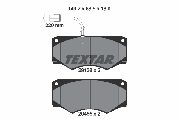 TEXTAR Bremseklodser 2913801 for IVECO
