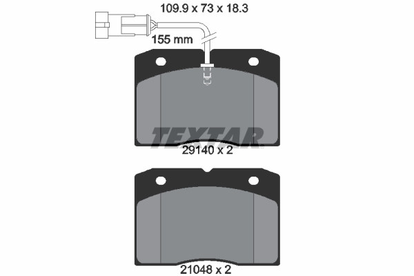 TEXTAR Bremseklodser 2914001 for IVECO