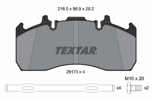 TEXTAR 2917301 for VOLVO RENAULT TRUCKS