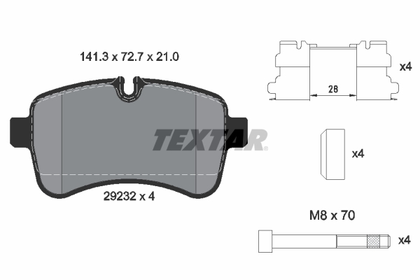 TEXTAR Bremseklodser 2923201 for IVECO