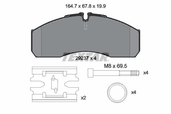 TEXTAR Bremseklodser 2923701 for MERCEDES-BENZ