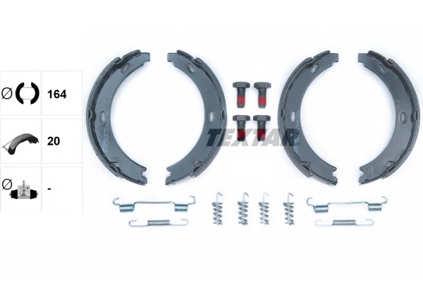TEXTAR Bremsebakkesæt, parkeringsbremse 91032800 for MERCEDES-BENZ