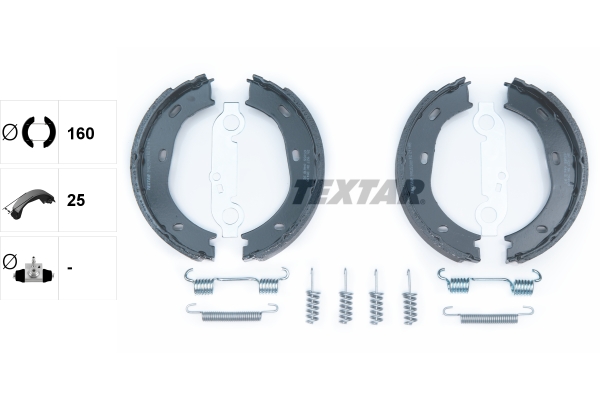 TEXTAR Bremsebakkesæt, parkeringsbremse 91025900 for MERCEDES-BENZ