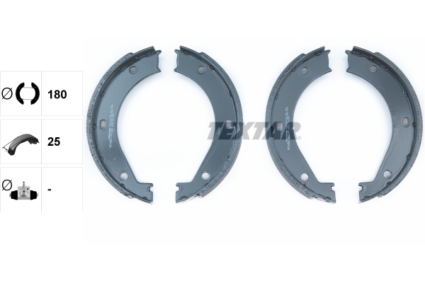TEXTAR Bremsebakkesæt, parkeringsbremse 91033400 for BMW