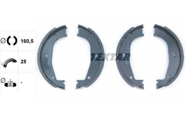 TEXTAR Bremsebakkesæt, parkeringsbremse 91045500 for BMW