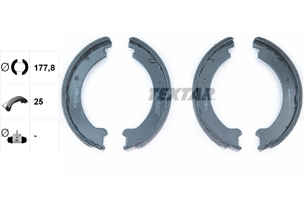TEXTAR Bremsebakkesæt, parkeringsbremse 91046000 for VOLVO
