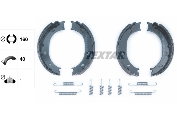 TEXTAR Bremsebakkesæt, parkeringsbremse 91055100 for VW MERCEDES-BENZ