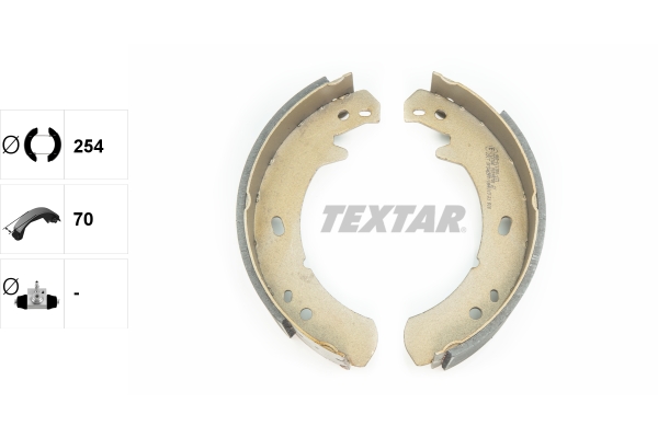 TEXTAR Bremsebakkesæt, parkeringsbremse 91055700 for LAND ROVER