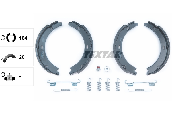 TEXTAR Bremsebakkesæt, parkeringsbremse 91057100 for MERCEDES-BENZ CHRYSLER