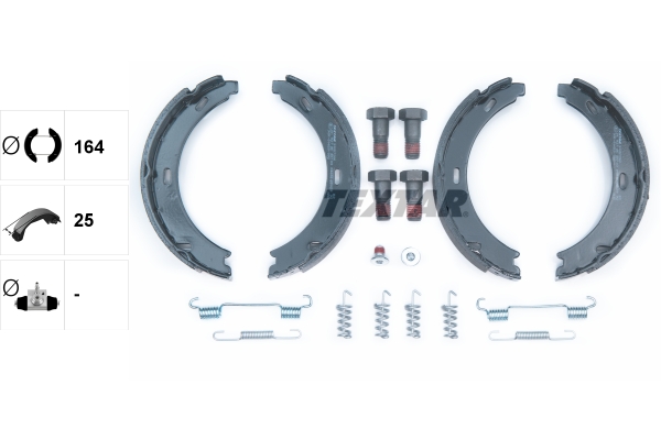 TEXTAR Bremsebakkesæt, parkeringsbremse 91057200 for MERCEDES-BENZ