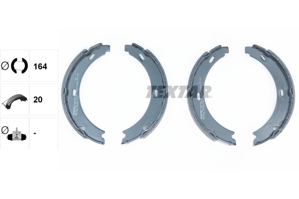 TEXTAR Bremsebakkesæt, parkeringsbremse 91060800 for PORSCHE