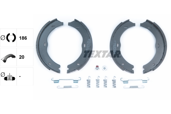TEXTAR Bremsebakkesæt, parkeringsbremse 91061900 for MERCEDES-BENZ