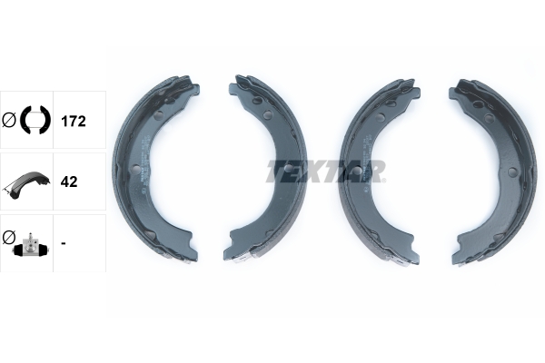 TEXTAR Bremsebakkesæt, parkeringsbremse 91062100 for FIAT PEUGEOT