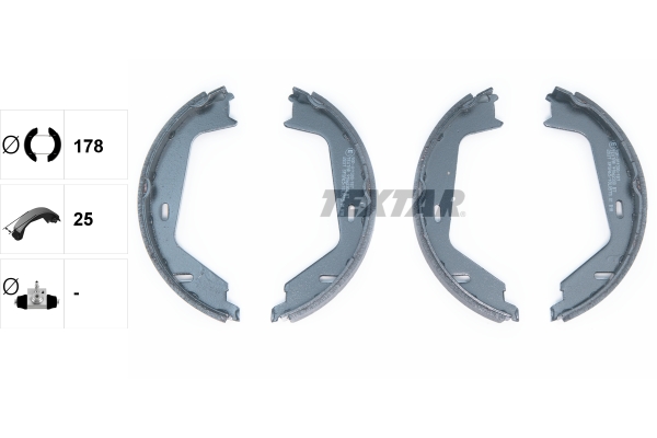 TEXTAR Bremsebakkesæt, parkeringsbremse 91062300 for VOLVO