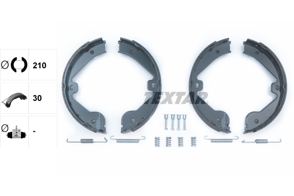 TEXTAR Bremsebakkesæt, parkeringsbremse 91062400 for MERCEDES-BENZ VW LAND ROVER