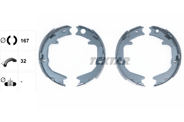 TEXTAR Bremsebakkesæt, parkeringsbremse 91062900 for MITSUBISHI HYUNDAI