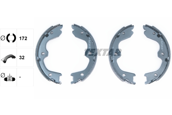 TEXTAR Bremsebakkesæt, parkeringsbremse 91065900 for NISSAN INFINITI