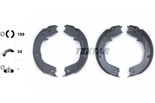 TEXTAR Bremsebakkesæt, parkeringsbremse 91066000 for MITSUBISHI