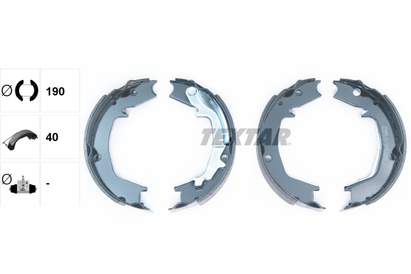 TEXTAR Bremsebakkesæt, parkeringsbremse 91066400 for KIA (DYK) HYUNDAI